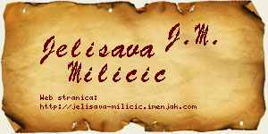 Jelisava Miličić vizit kartica